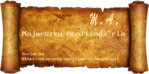 Majerszky Apollinária névjegykártya